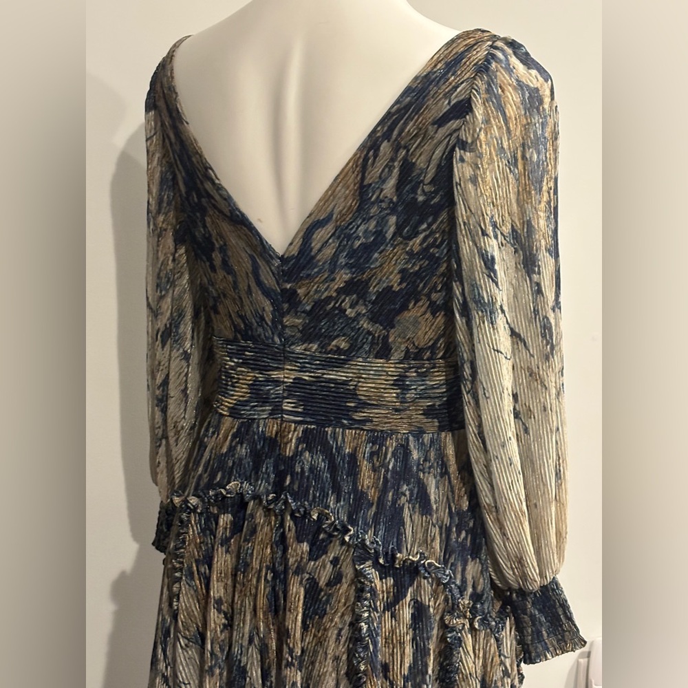 Rene Ruiz Collection Tiered Pleated Long Sleeve Maxi Dress - Picture 7 of 11